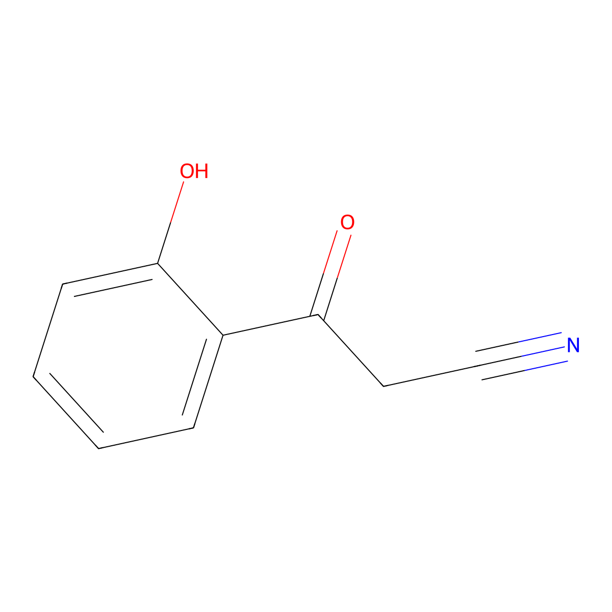 2-Hydroxybenzoylacetonitrile molecular structure, CAS 10523-47-4