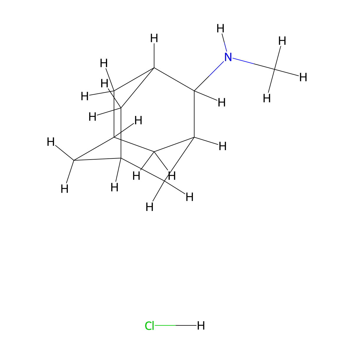N-methyladamantan-2-amine hydrochloride molecular structure, CAS 10523-69-0