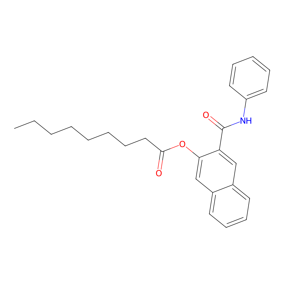 Naphthol AS nonanoate molecular structure, CAS 10523-82-7