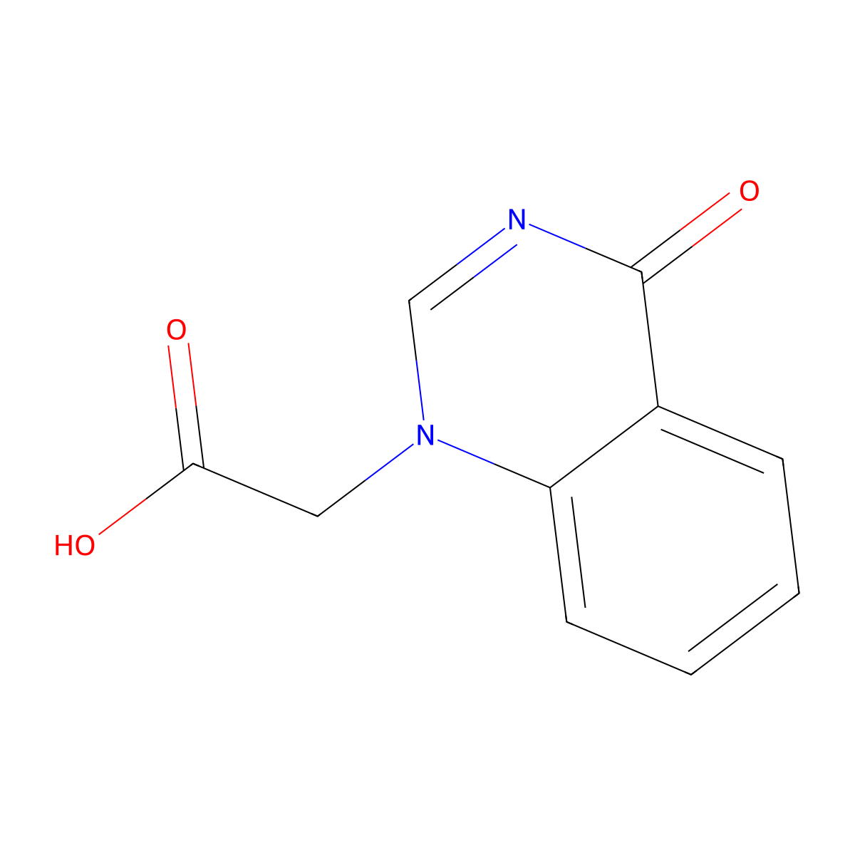 2-(4-Oxoquinazolin-1(4H)-yl)acetic acid molecular structure, CAS 105234-30-8