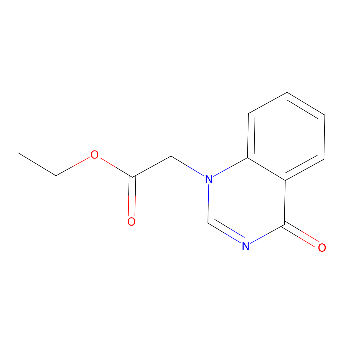 Ethyl 4-oxo-1(4H)-quinazolineacetate molecular structure, CAS 105234-34-2