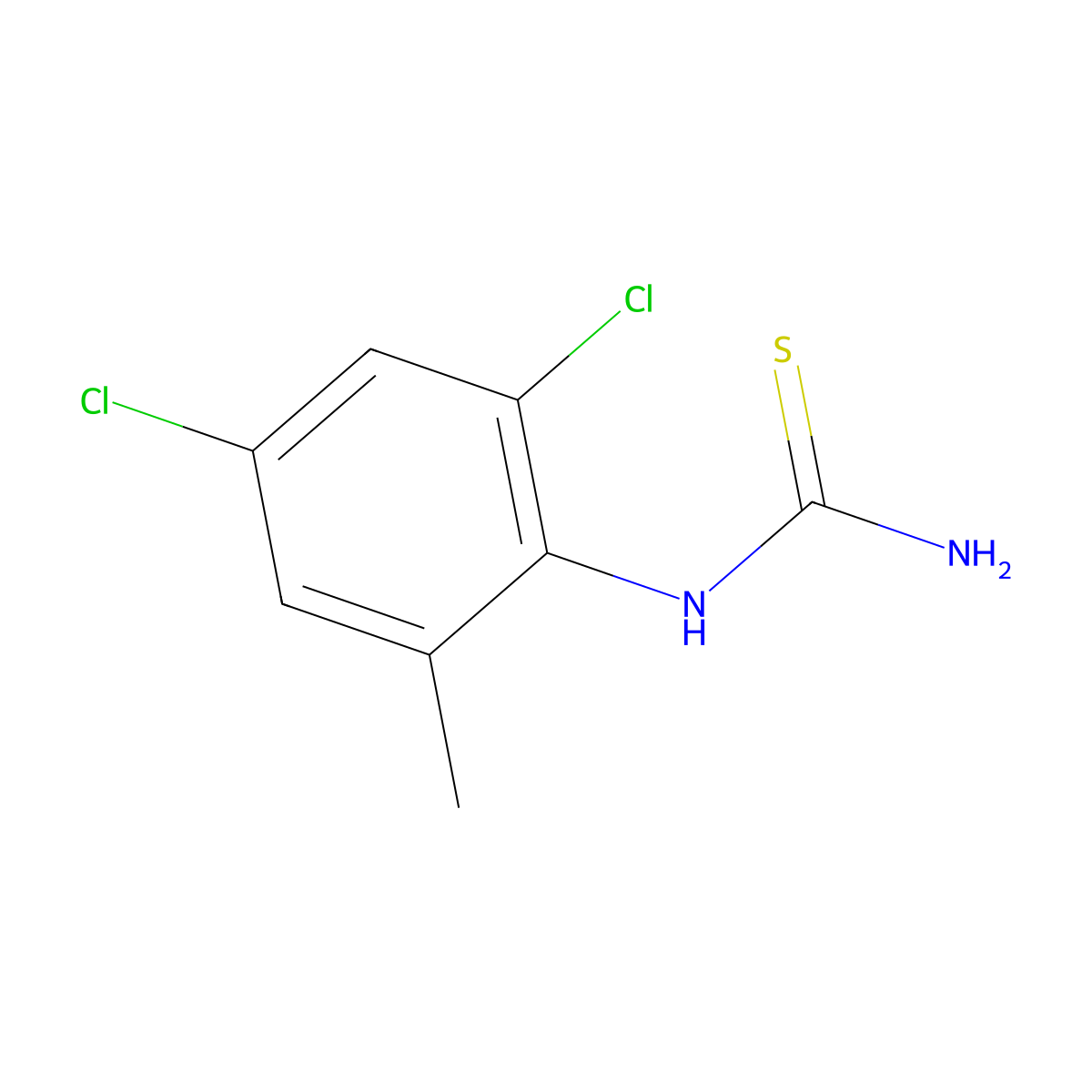 N-(2,4-dichloro-6-methylphenyl)thiourea molecular structure, CAS 10524-81-9