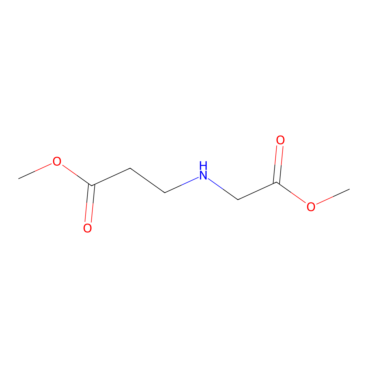 Methyl 3-[(2-methoxy-2-oxo-ethyl)amino]propanoate molecular structure, CAS 105240-68-4