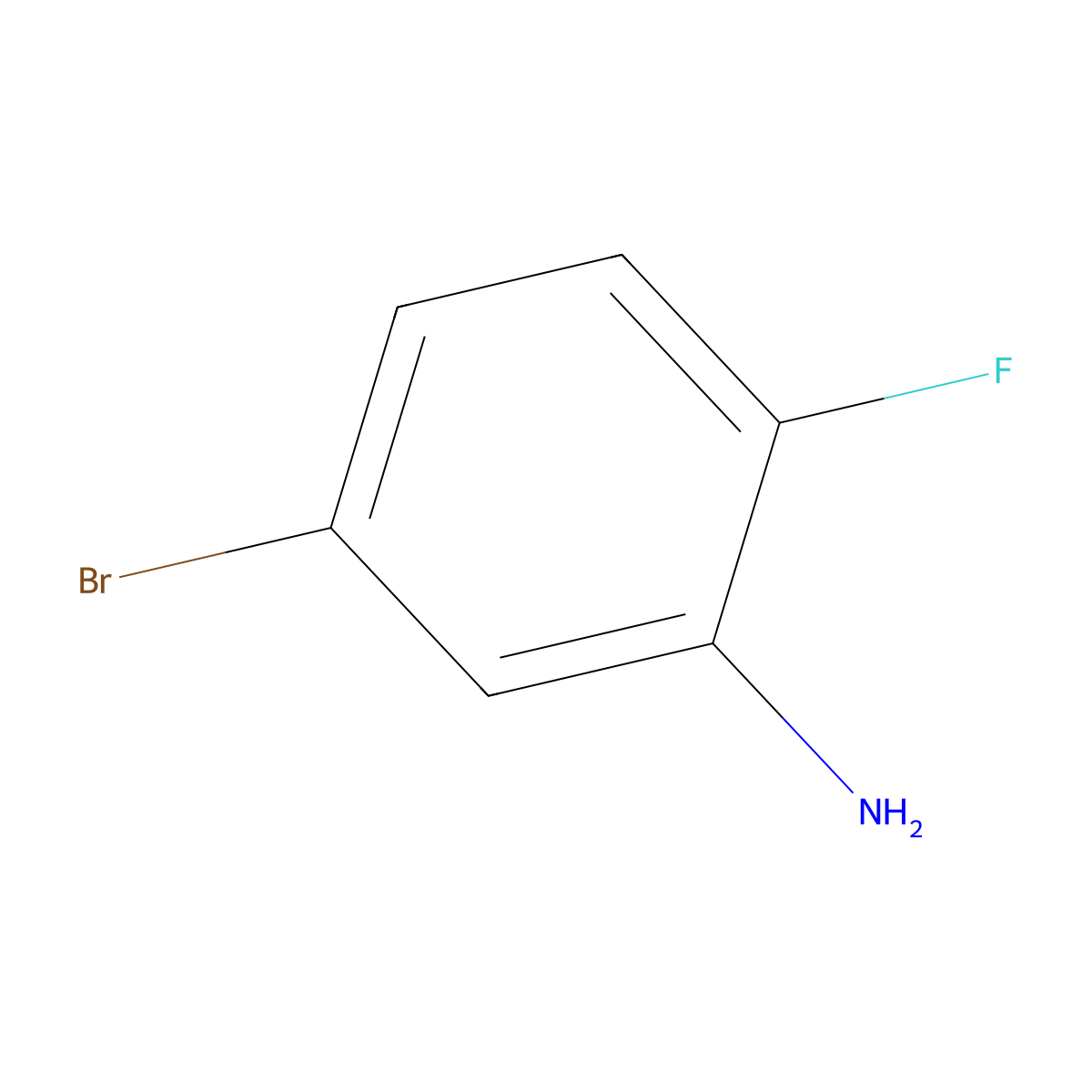 5-Bromo-2-fluoroaniline molecular structure, CAS 1052403-50-5