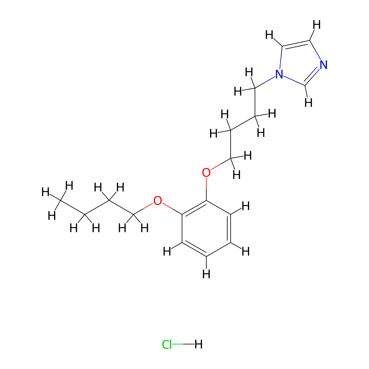 1-[4-(2-Butoxyphenoxy)butyl]imidazole;hydrochloride molecular structure, CAS 1052404-71-3