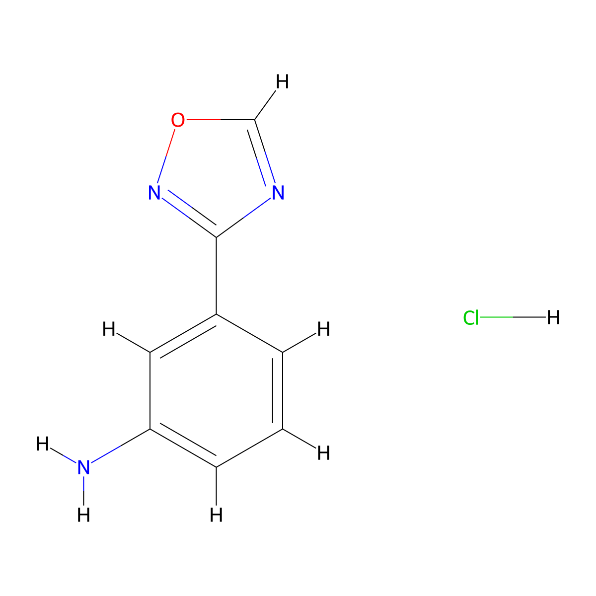 3-(1,2,4-Oxadiazol-3-yl)aniline hydrochloride molecular structure, CAS 1052406-10-6