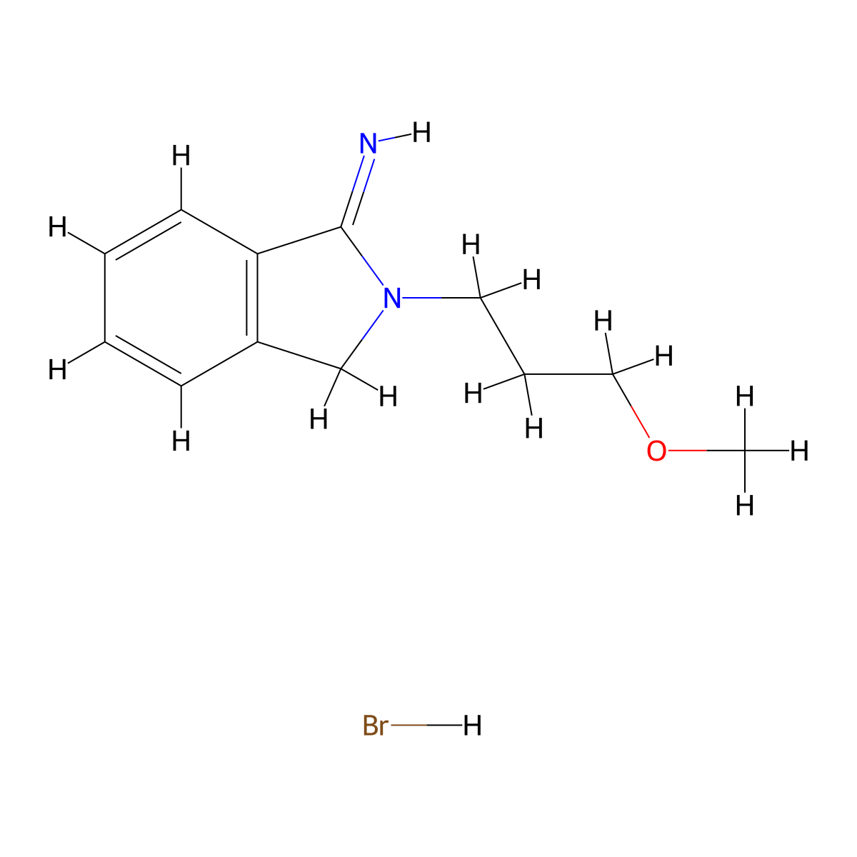2-(3-Methoxypropyl)isoindolin-1-imine hydrobromide molecular structure, CAS 1052406-55-9