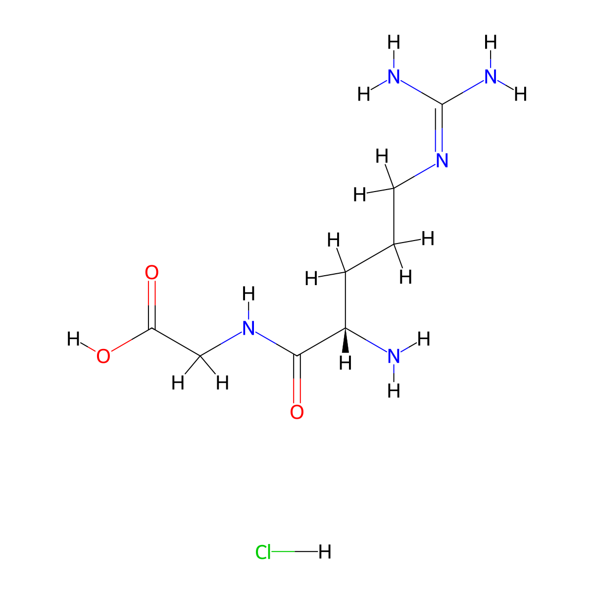 H-Arg-Gly-OH HCl molecular structure, CAS 105241-88-1
