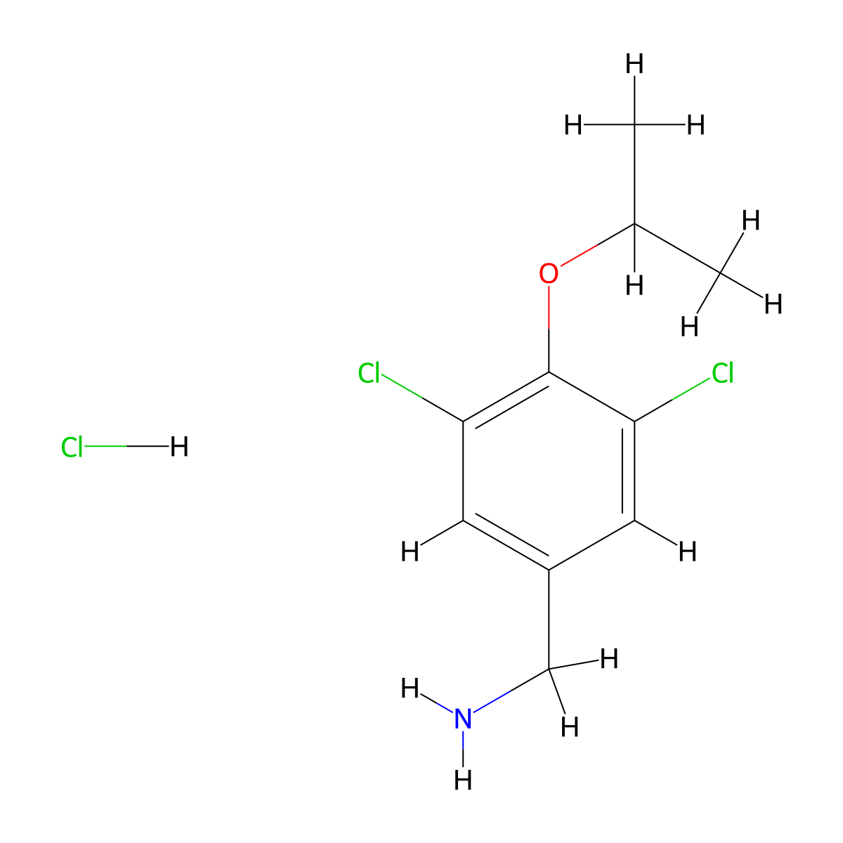3,5-Dichloro-4-isopropoxybenzylamine hydrochloride molecular structure, CAS 1052415-02-7
