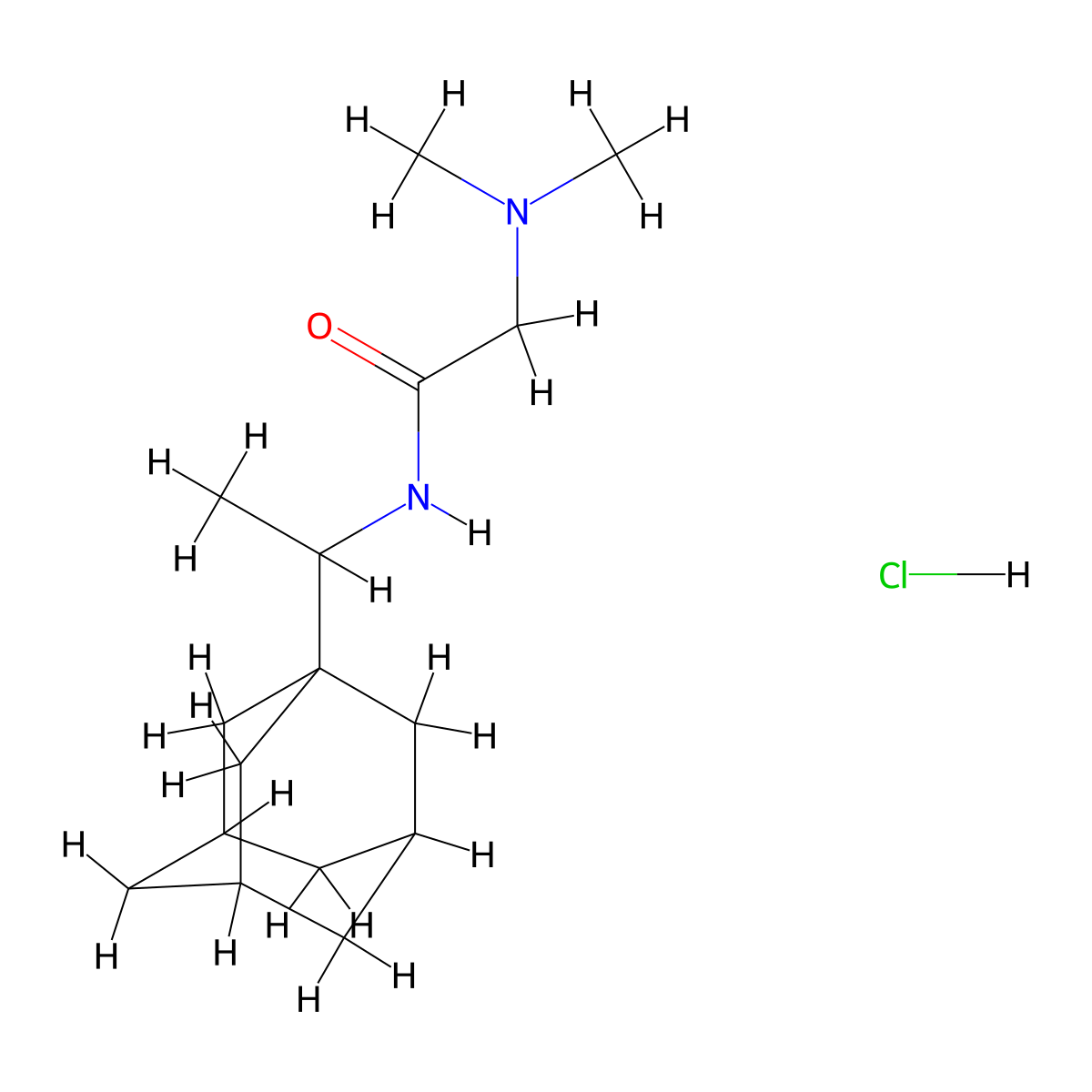 N-[1-(Adamantan-1-YL)ethyl]-2-(dimethylamino)acetamide hydrochloride molecular structure, CAS 1052420-23-1