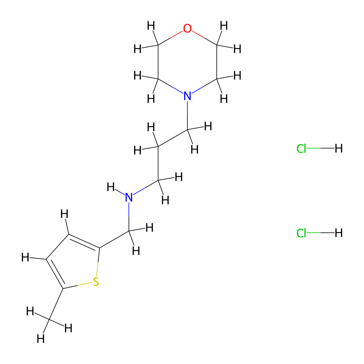 (5-Methyl-thiophen-2-ylmethyl)-(3-morpholin-4-YL-propyl)-amine dihydrochloride molecular structure, CAS 1052426-35-3