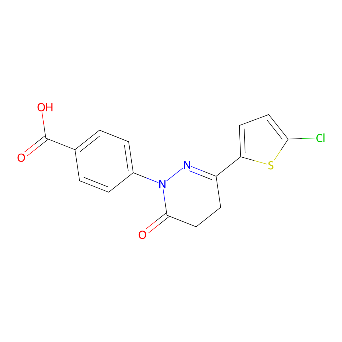 4-[3-(5-Chlorothiophen-2-yl)-6-oxo-1,4,5,6-tetrahydropyridazin-1-yl]benzoic acid molecular structure, CAS 1052442-01-9