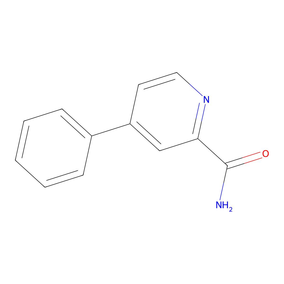 4-Phenylpicolinamide molecular structure, CAS 105250-15-5