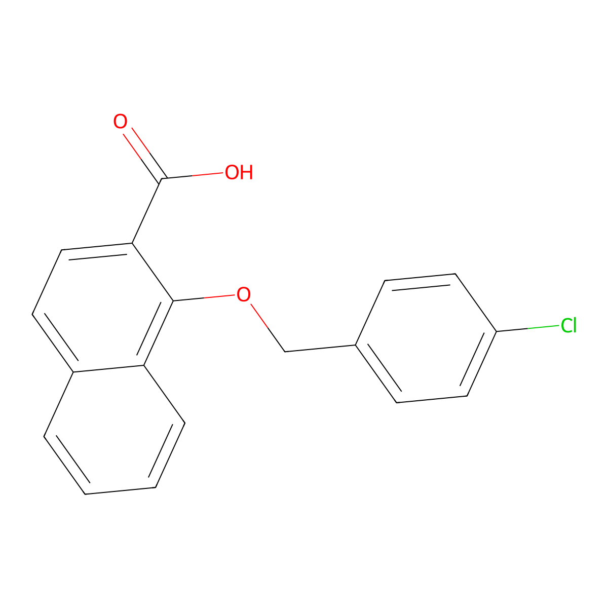 1-((4-Chlorobenzyl)oxy)-2-naphthoic acid molecular structure, CAS 1052500-63-6