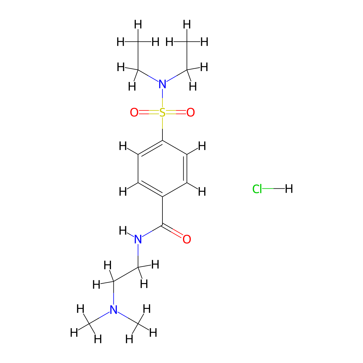 4-[(diethylamino)sulfonyl]-N-[2-(dimethylamino)ethyl]benzamide hydrochloride molecular structure, CAS 1052509-68-8