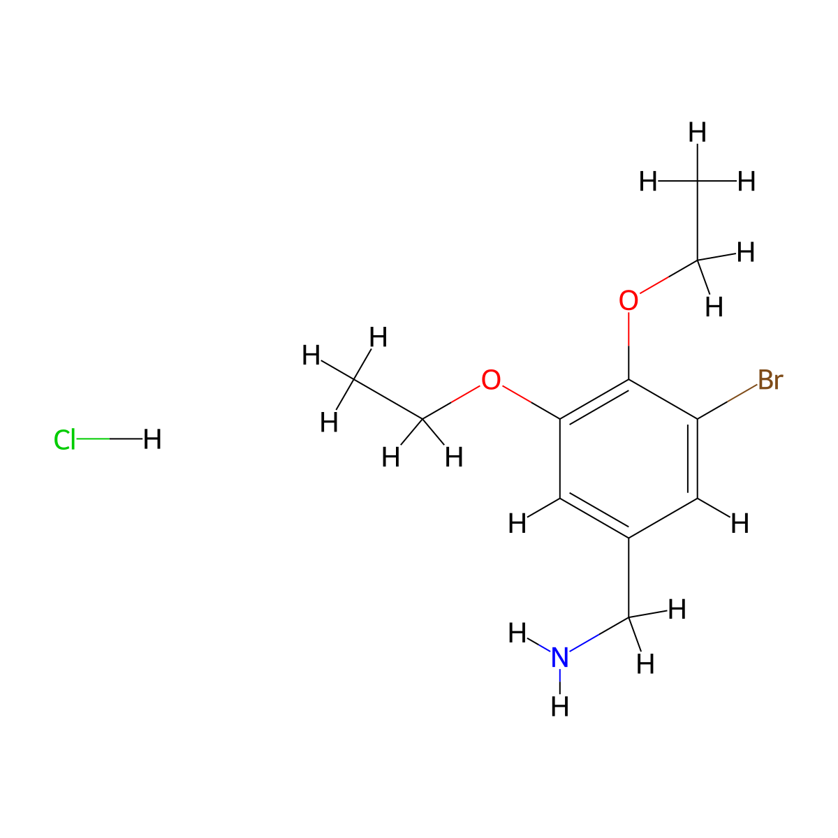 3-Bromo-4,5-diethoxy-benzylamine hydrochloride molecular structure, CAS 1052510-28-7