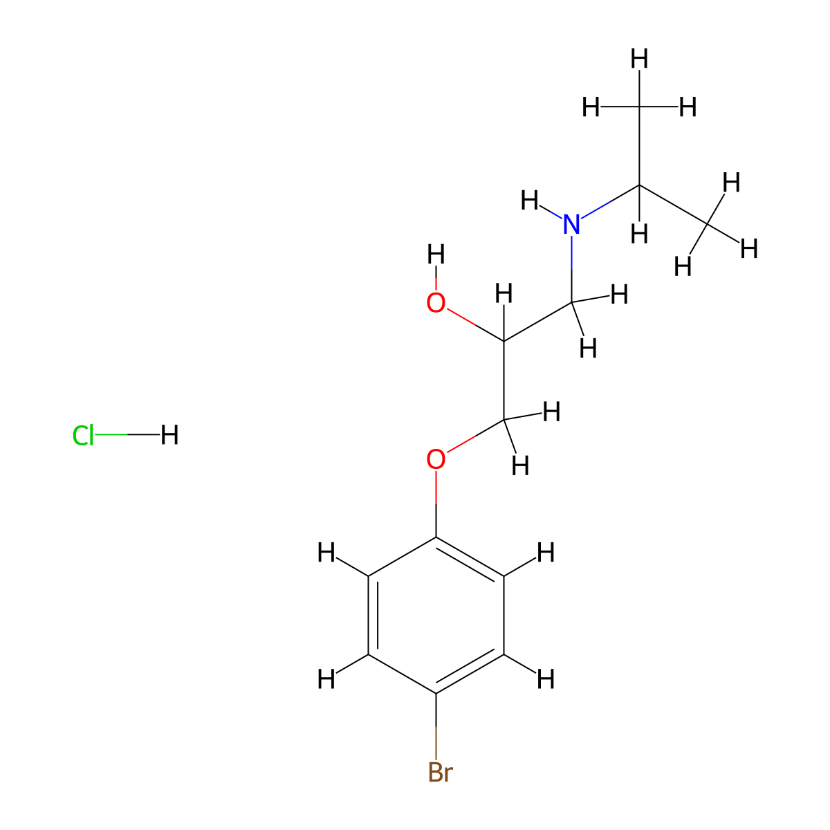 1-(4-Bromophenoxy)-3-(isopropylamino)-2-propanol hydrochloride molecular structure, CAS 1052511-41-7