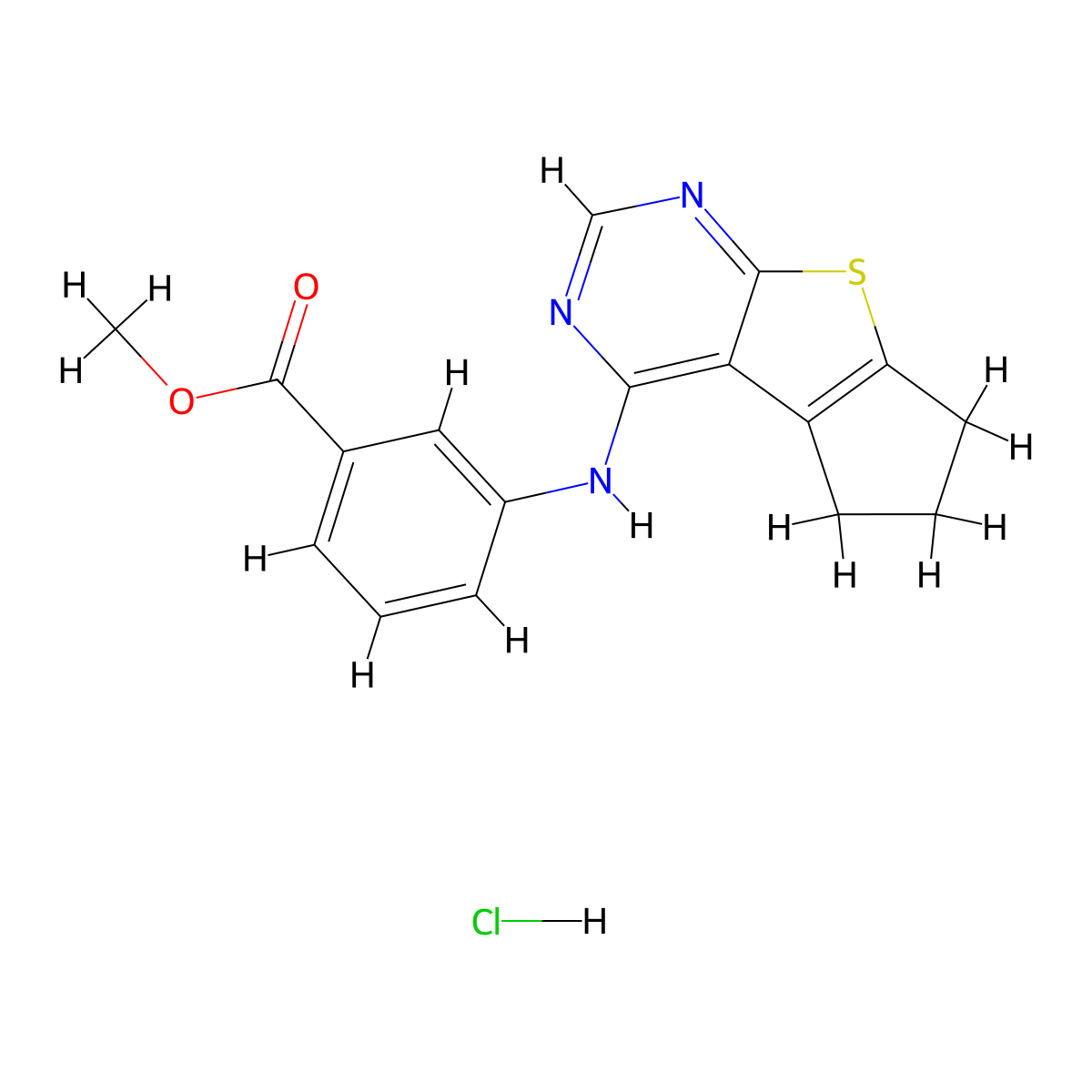 Methyl 3-({7-thia-9,11-diazatricyclo[6.4.0.0^{2,6}]dodeca-1(12),2(6),8,10-tetraen-12-yl}amino)benzoate hydrochloride molecular structure, CAS 1052513-42-4
