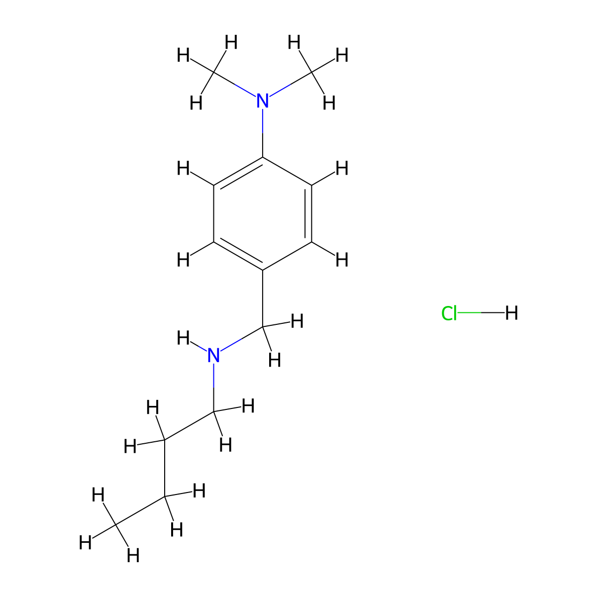 4-[(Butylamino)methyl]-N,N-dimethylaniline hydrochloride molecular structure, CAS 1052513-69-5