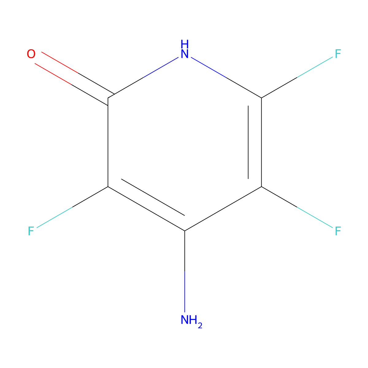 2(1H)-Pyridinone, 4-amino-3,5,6-trifluoro- molecular structure, CAS 105252-93-5