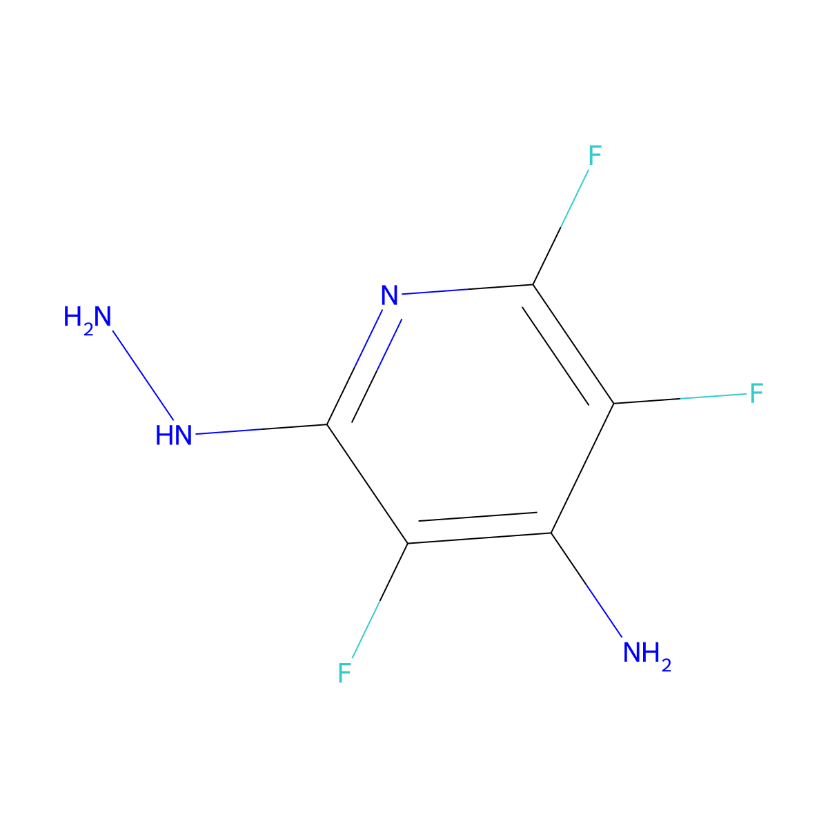 2,3,5-Trifluoro-6-hydrazinylpyridin-4-amine molecular structure, CAS 105252-94-6