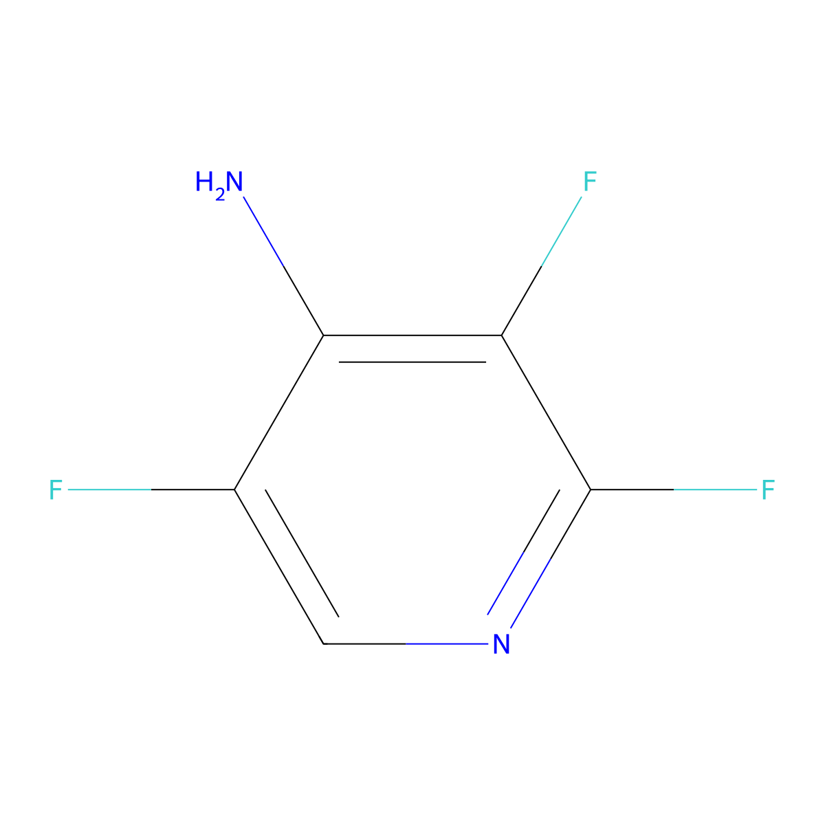 2,3,5-Trifluoropyridin-4-amine molecular structure, CAS 105252-95-7