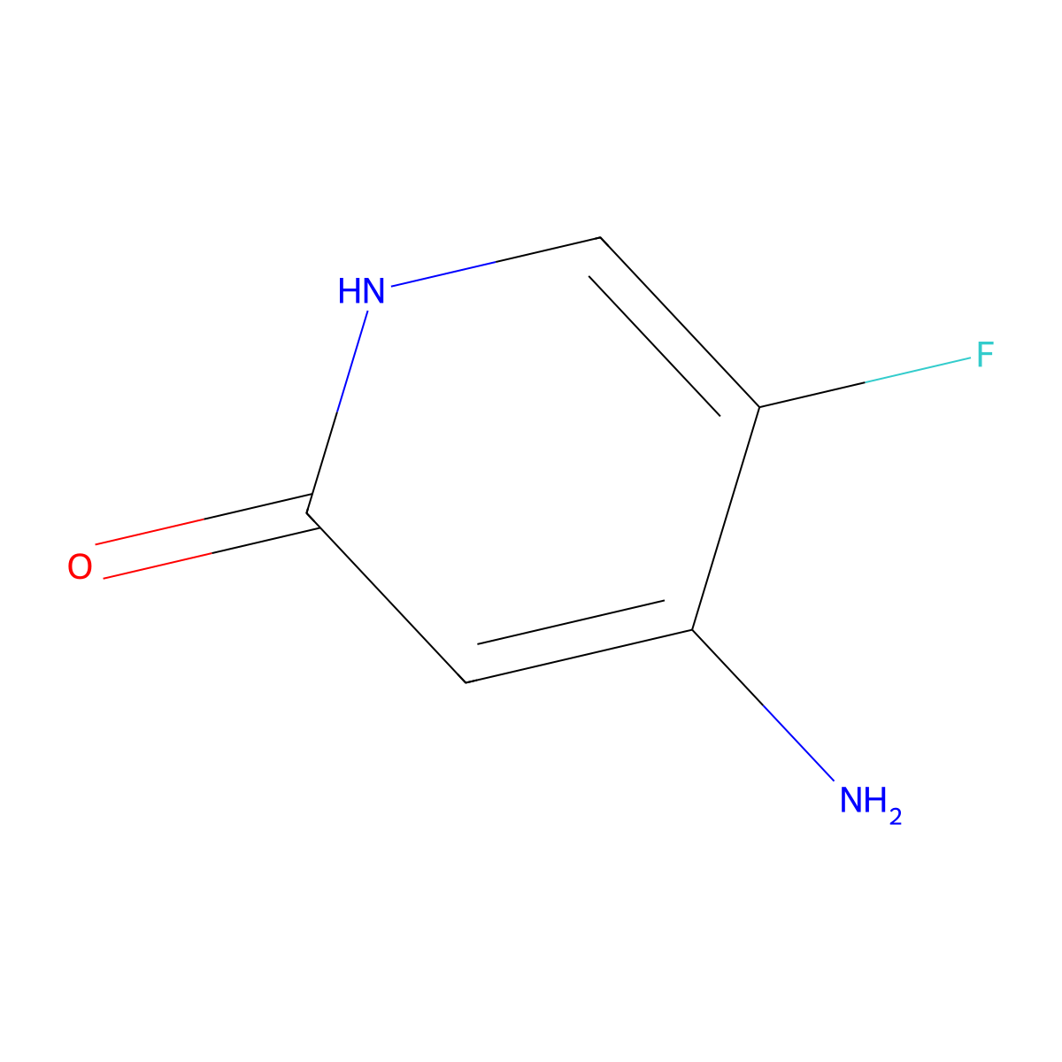 4-Amino-5-fluoropyridin-2(1H)-one molecular structure, CAS 105252-98-0