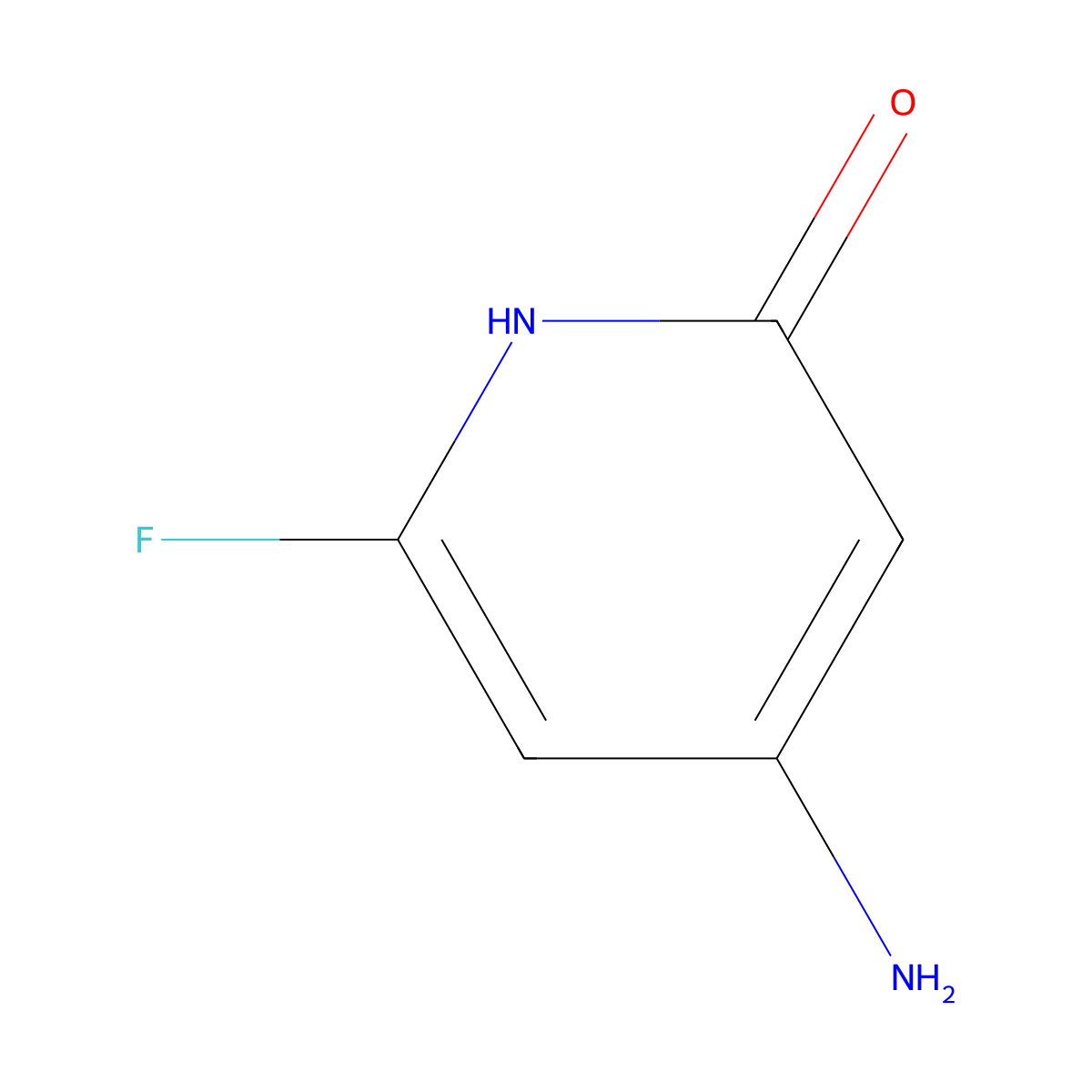 4-Amino-6-fluoro-1,2-dihydropyridin-2-one molecular structure, CAS 105252-99-1