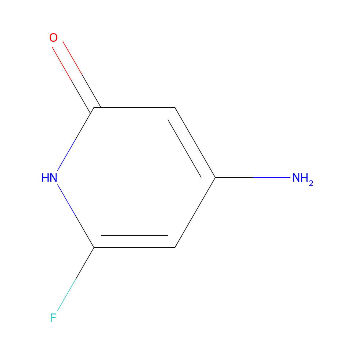 4-Amino-6-fluoro-1,2-dihydropyridin-2-one molecular structure, CAS 105252-99-1