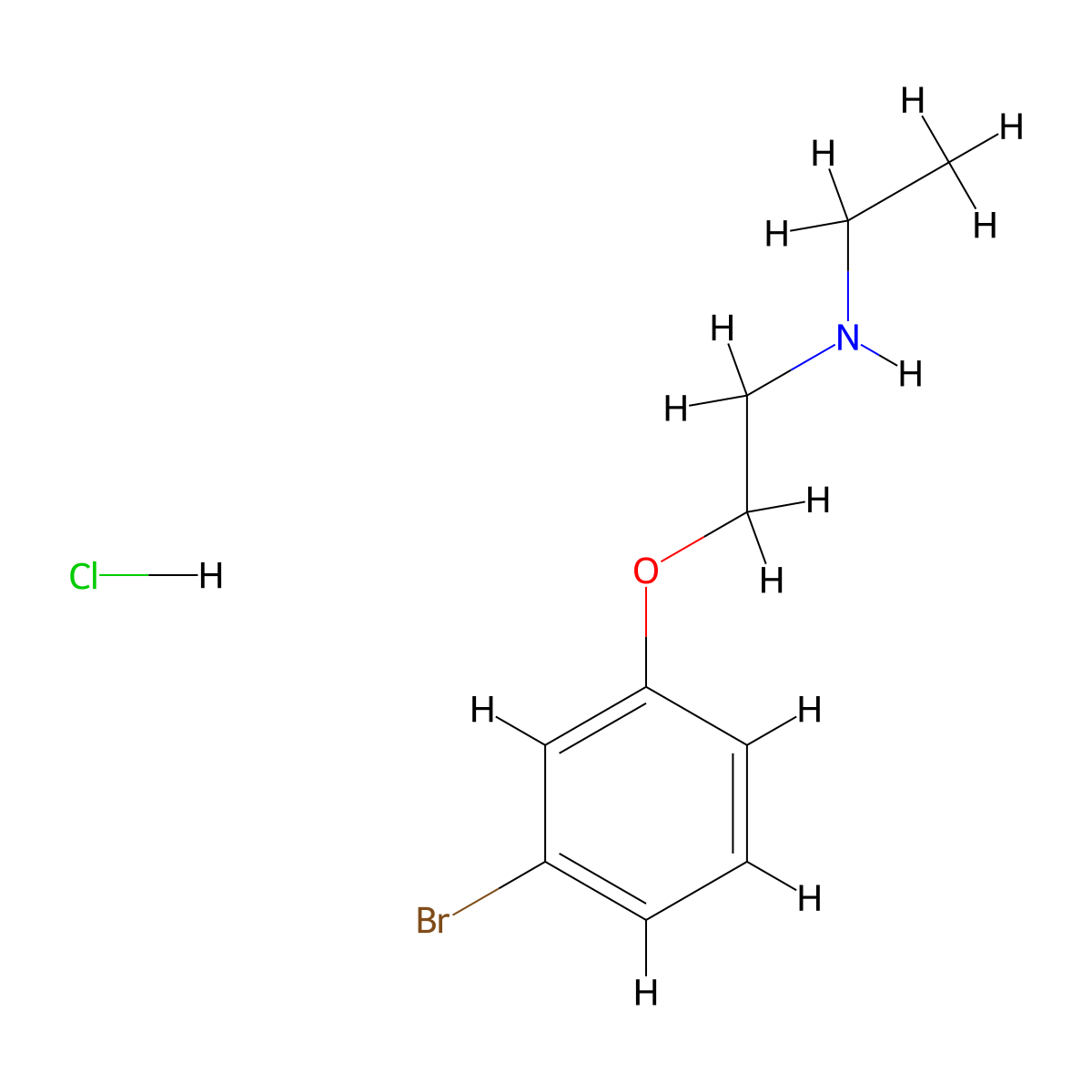 2-(3-bromophenoxy)-N-ethylethanamine hydrochloride molecular structure, CAS 1052521-02-4