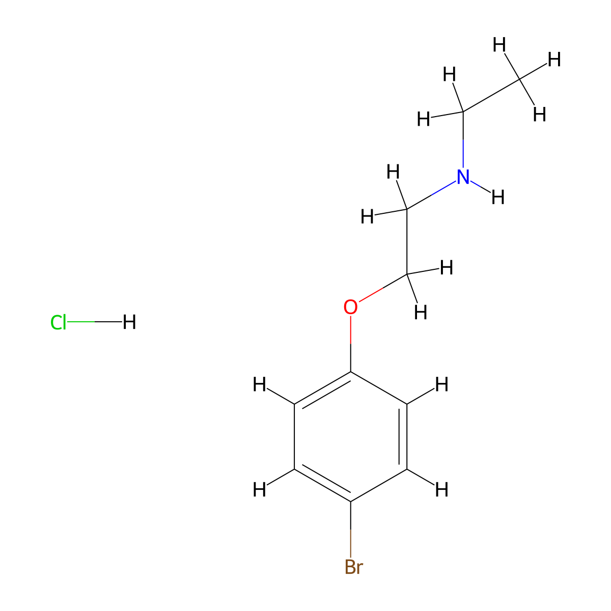 [2-(4-Bromophenoxy)ethyl]ethylamine hydrochloride molecular structure, CAS 1052525-13-9