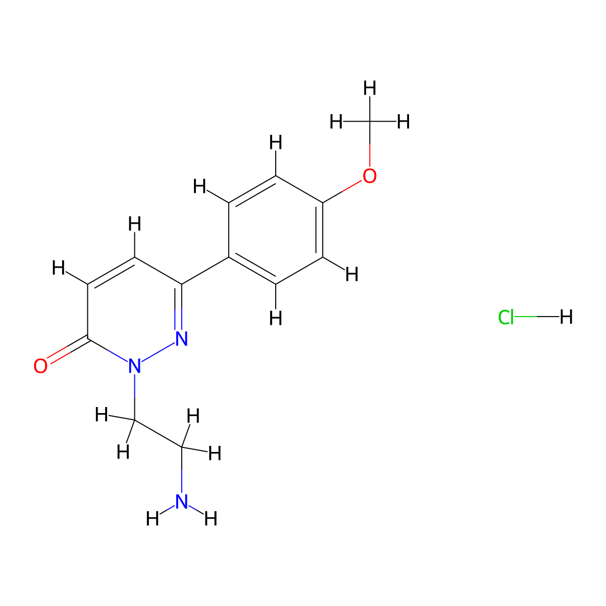 2-(2-aminoethyl)-6-(4-methoxyphenyl)pyridazin-3(2H)-one hydrochloride molecular structure, CAS 1052529-50-6