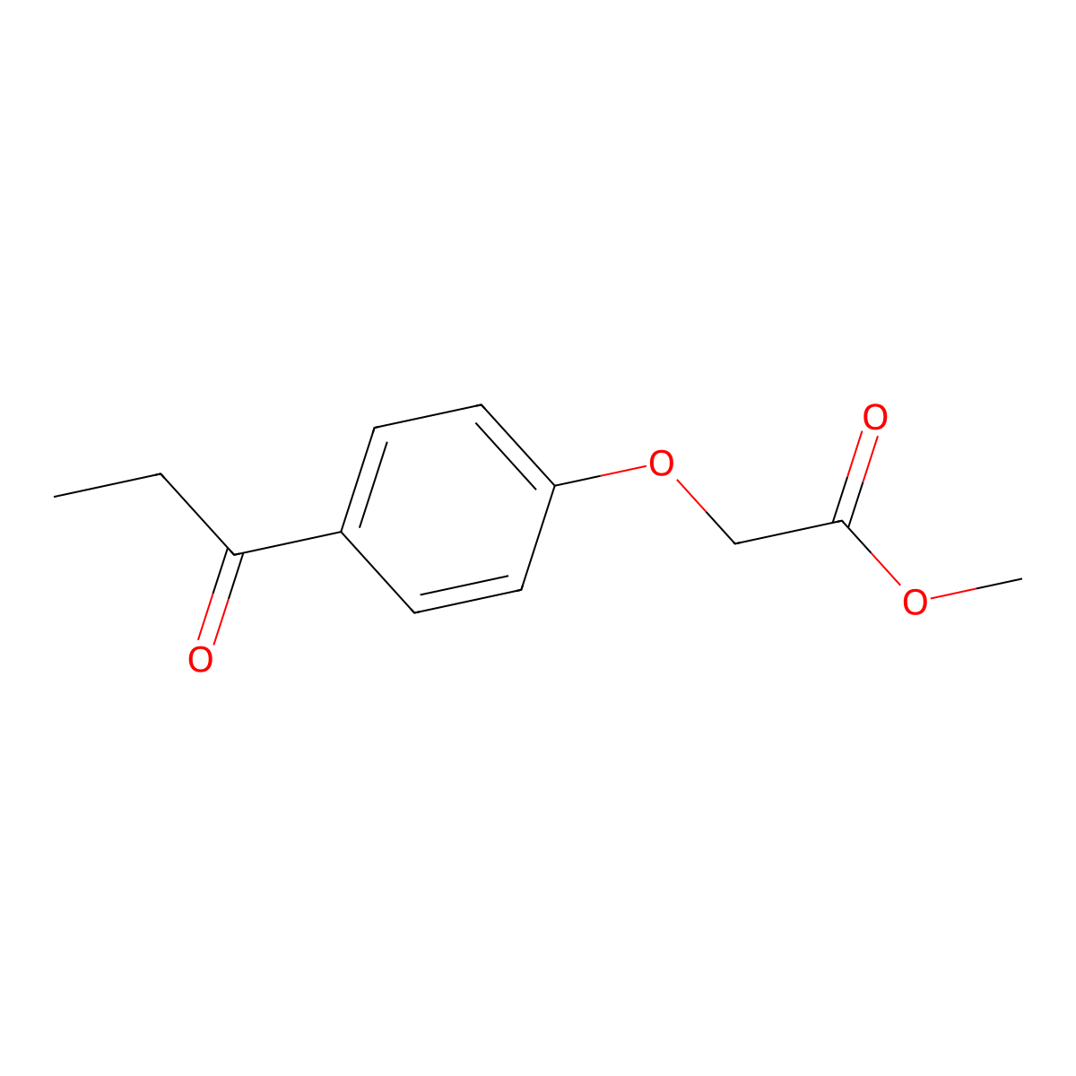 Methyl (4-propanoylphenoxy)acetate molecular structure, CAS 105253-86-9