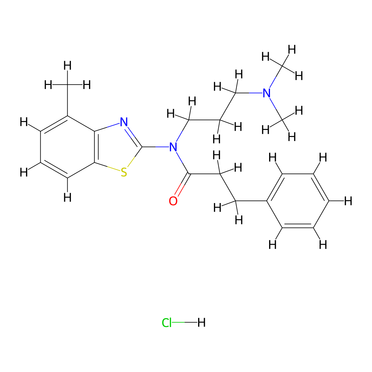 N-(3-(dimethylamino)propyl)-N-(4-methylbenzo[d]thiazol-2-yl)-3-phenylpropanamide hydrochloride molecular structure, CAS 1052530-01-4