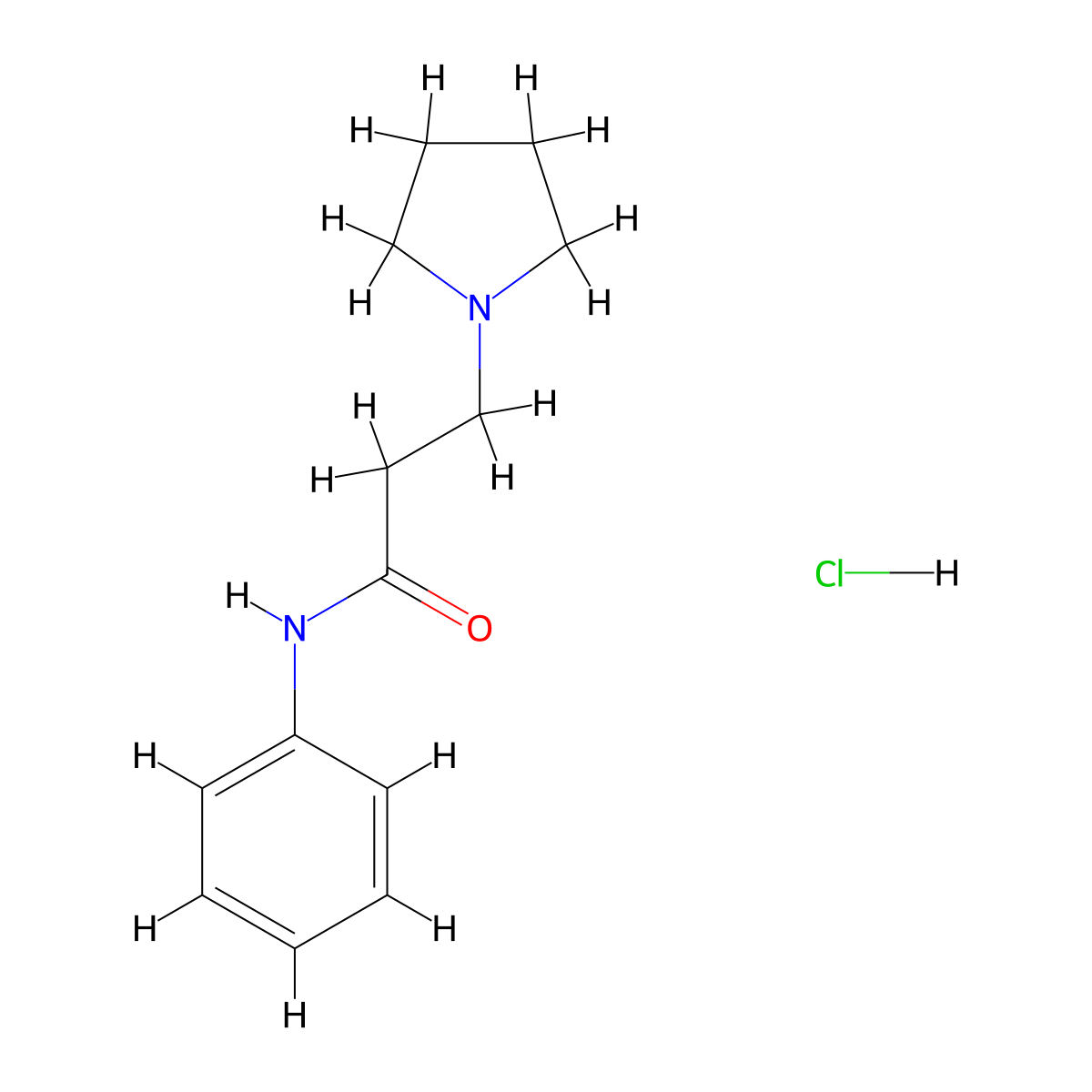 N-Phenyl-3-pyrrolidin-1-yl-propionamide molecular structure, CAS 1052530-16-1