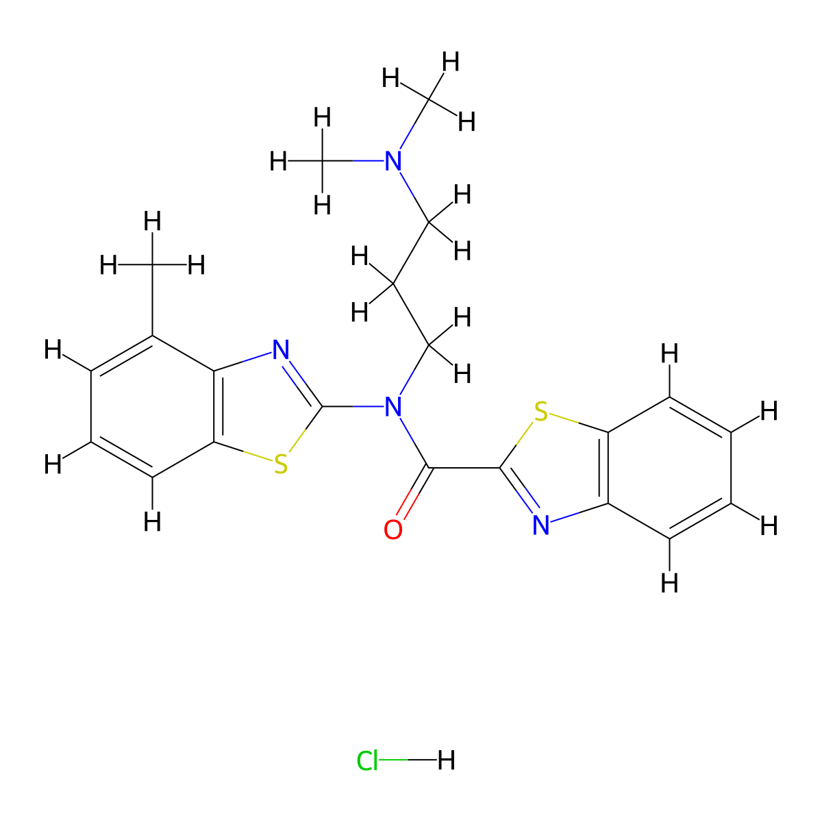 N-(3-(dimethylamino)propyl)-N-(4-methylbenzo[d]thiazol-2-yl)benzo[d]thiazole-2-carboxamide hydrochloride molecular structure, CAS 1052530-47-8