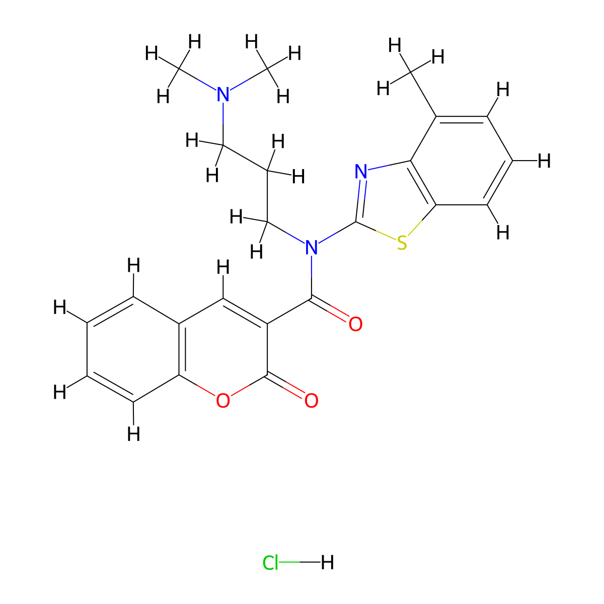 N-(3-(dimethylamino)propyl)-N-(4-methylbenzo[d]thiazol-2-yl)-2-oxo-2H-chromene-3-carboxamide hydrochloride molecular structure, CAS 1052530-61-6