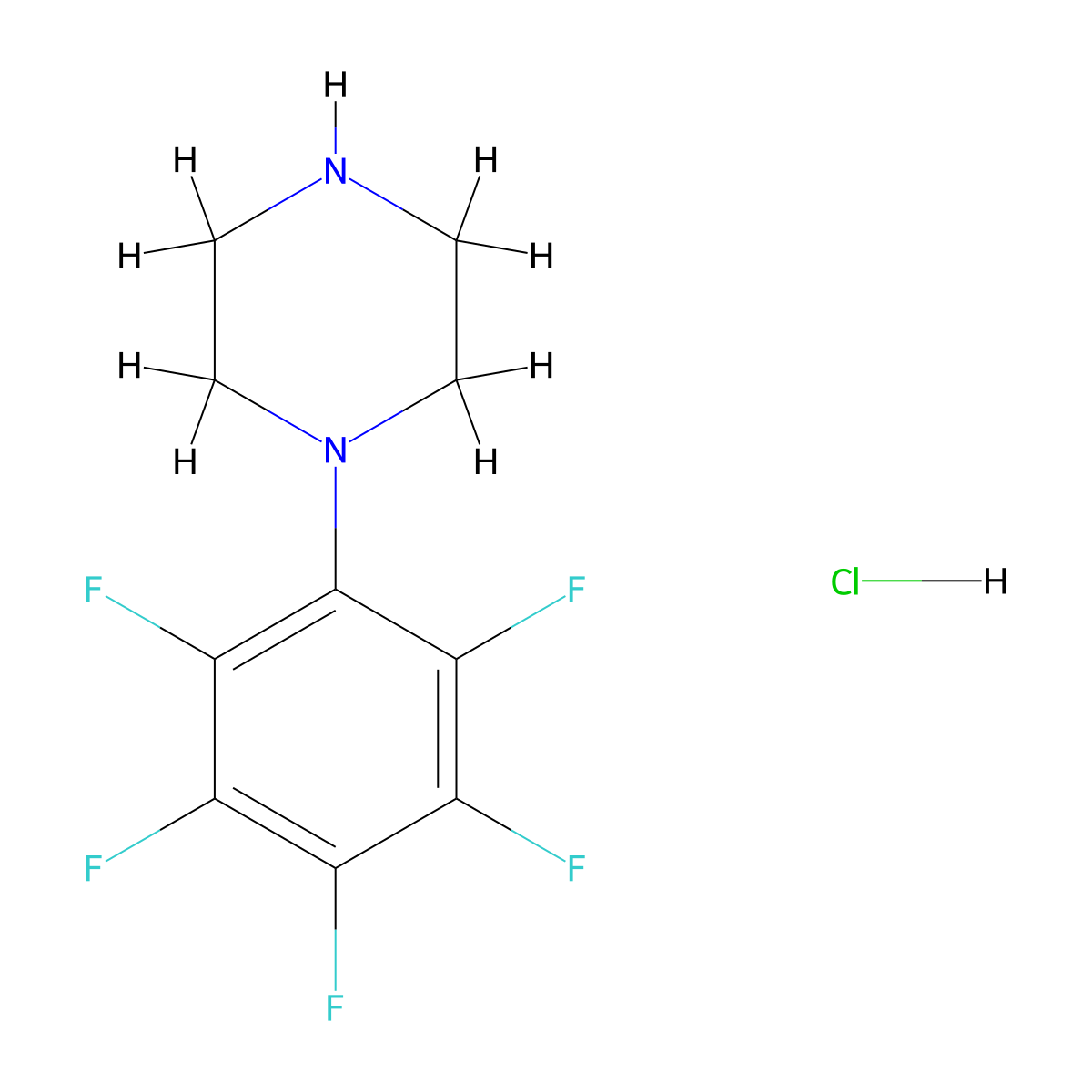 1-(Pentafluorophenyl)piperazine hydrochloride molecular structure, CAS 1052530-86-5
