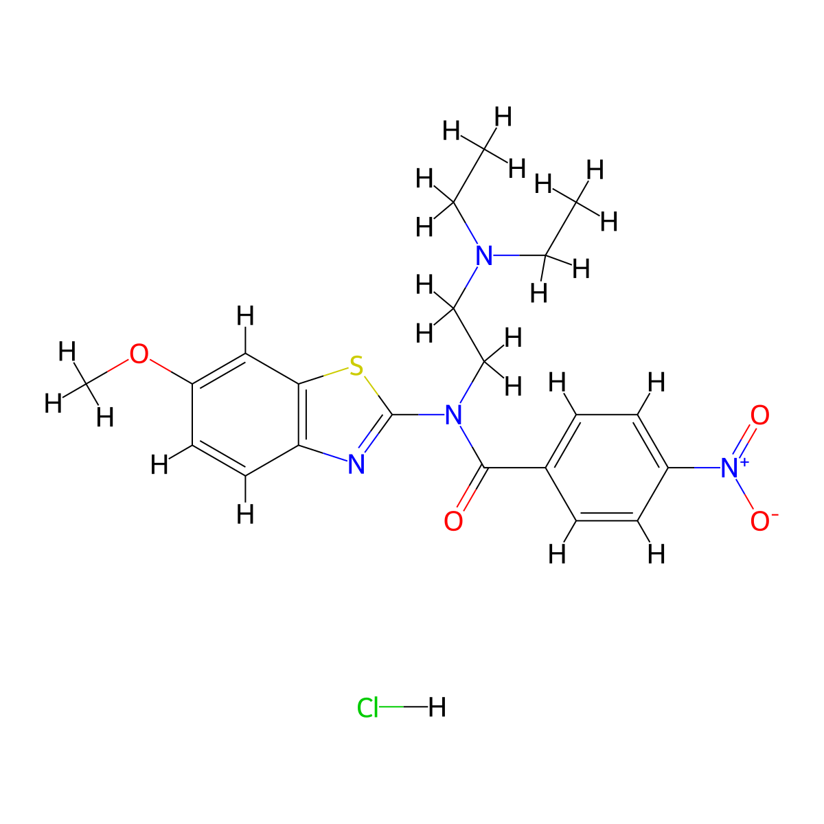 N-(2-(diethylamino)ethyl)-N-(6-methoxybenzo[d]thiazol-2-yl)-4-nitrobenzamide hydrochloride molecular structure, CAS 1052531-35-7