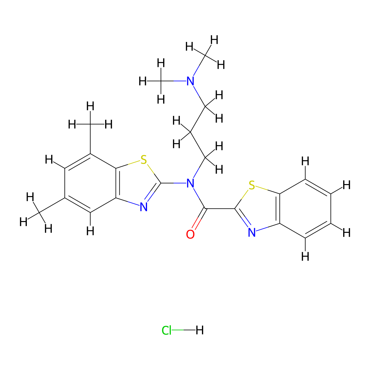 N-(3-(dimethylamino)propyl)-N-(5,7-dimethylbenzo[d]thiazol-2-yl)benzo[d]thiazole-2-carboxamide hydrochloride molecular structure, CAS 1052532-04-3