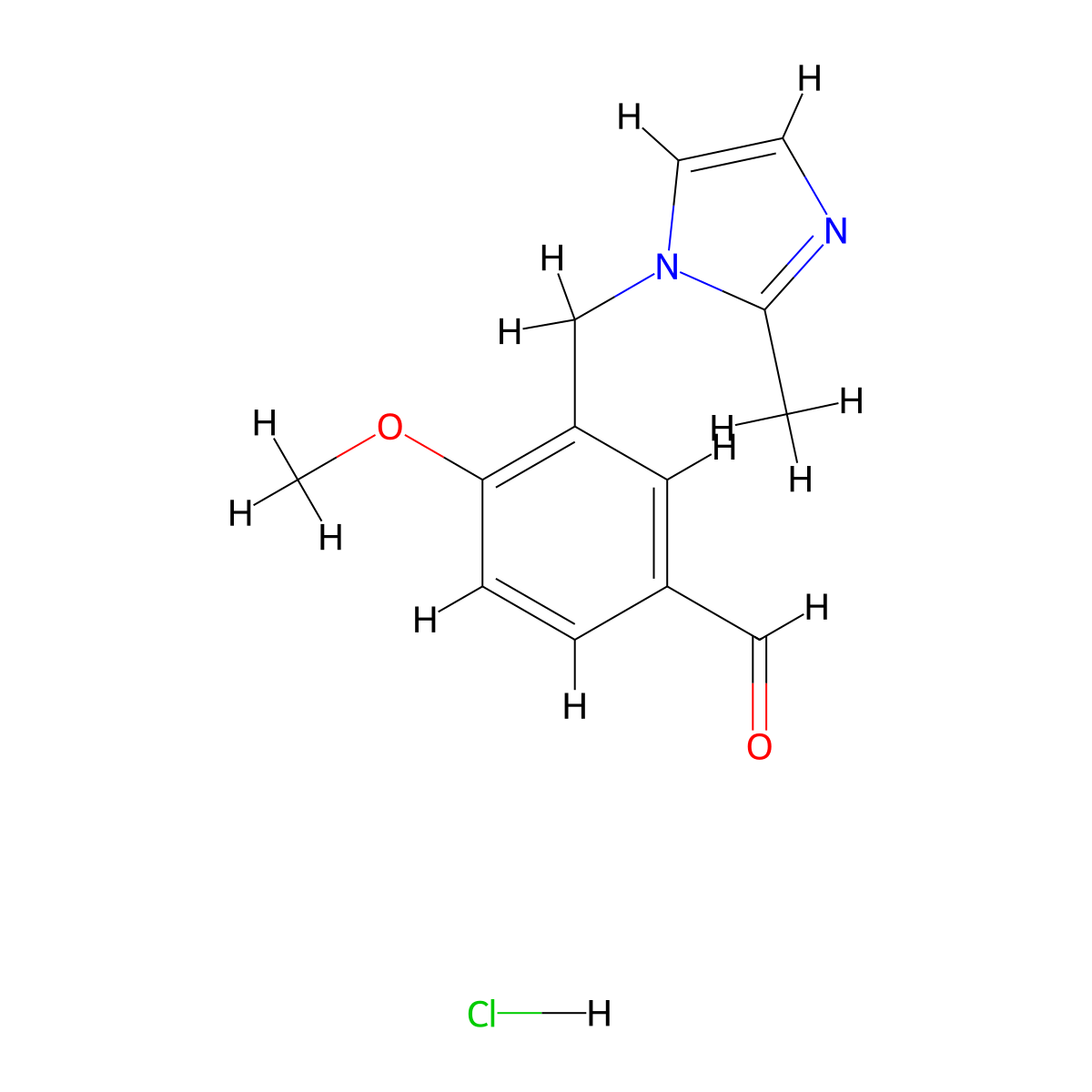 4-Methoxy-3-(2-methyl-imidazol-1-ylmethyl)-benzaldehyde hydrochloride molecular structure, CAS 1052533-75-1