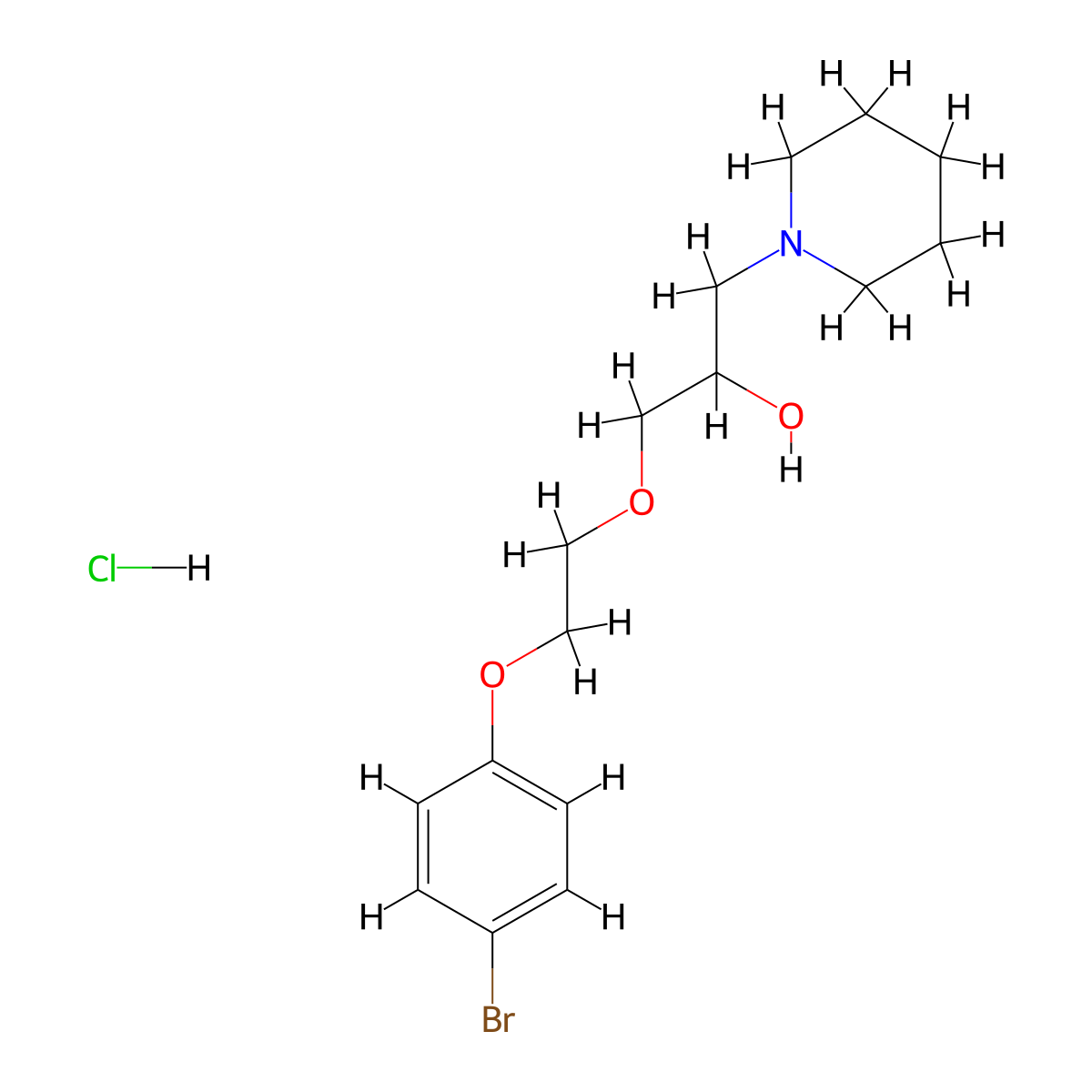 1-[2-(4-Bromophenoxy)ethoxy]-3-(piperidin-1-YL)propan-2-OL hydrochloride molecular structure, CAS 1052534-34-5