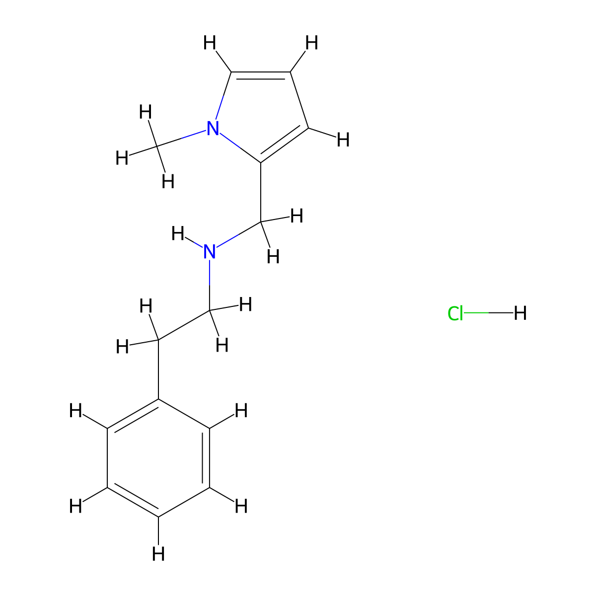 (1-Methyl-1H-pyrrol-2-ylmethyl)-phenethyl-amine hydrochloride molecular structure, CAS 1052536-01-2
