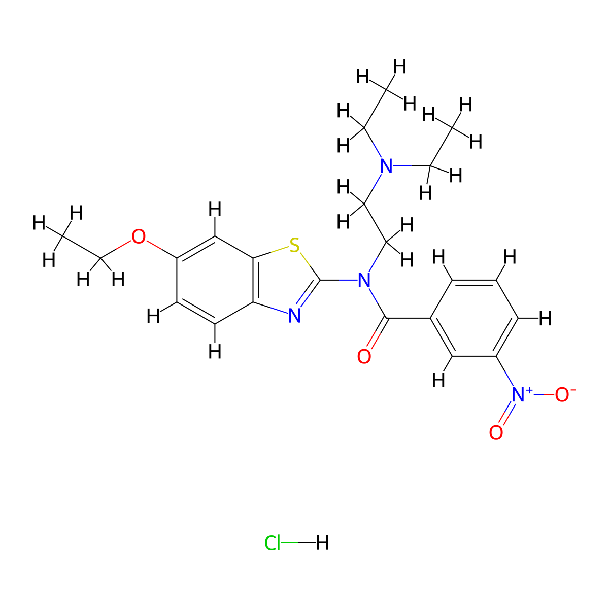 N-(2-(diethylamino)ethyl)-N-(6-ethoxybenzo[d]thiazol-2-yl)-3-nitrobenzamide hydrochloride molecular structure, CAS 1052536-20-5