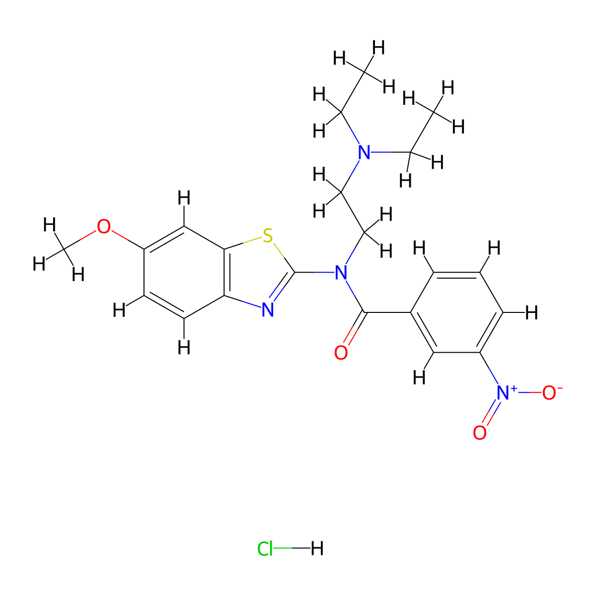 N-(2-(diethylamino)ethyl)-N-(6-methoxybenzo[d]thiazol-2-yl)-3-nitrobenzamide hydrochloride molecular structure, CAS 1052536-60-3