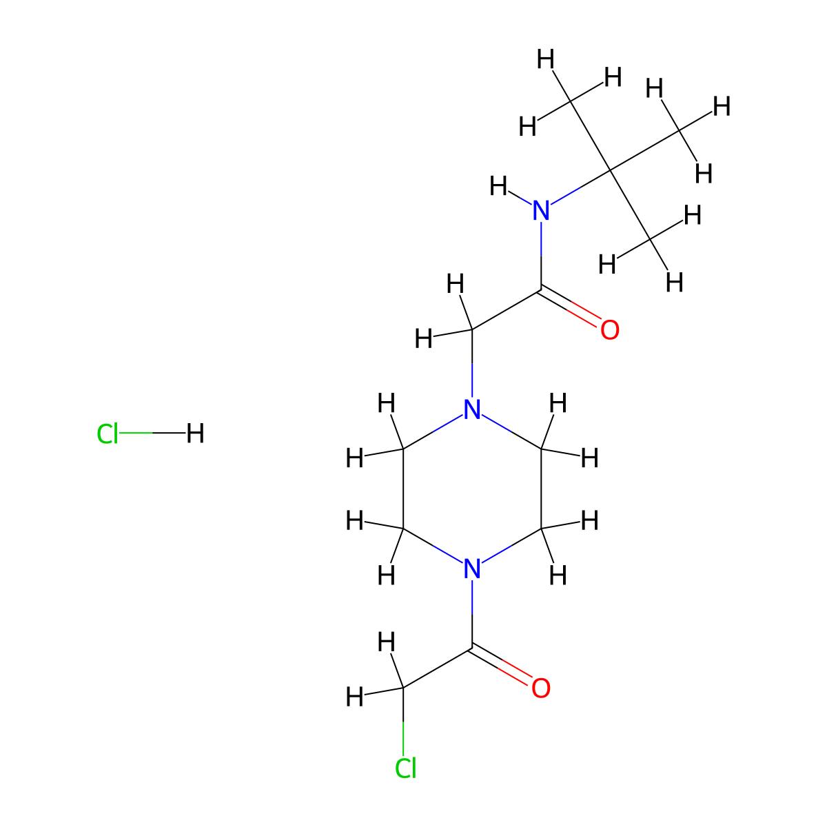 N-Tert-butyl-2-[4-(2-chloroacetyl)piperazin-1-YL]acetamide hydrochloride molecular structure, CAS 1052537-48-0