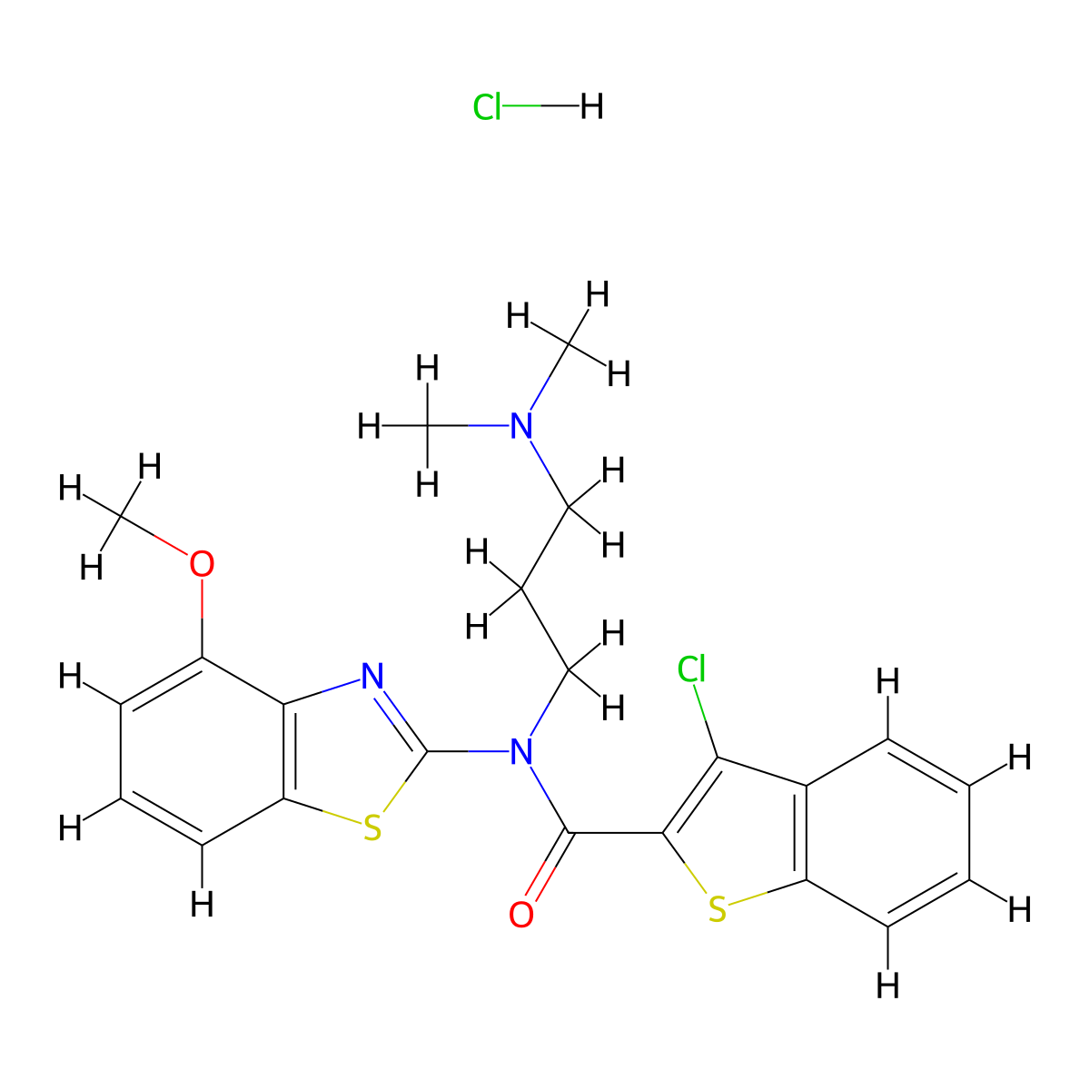 3-chloro-N-(3-(dimethylamino)propyl)-N-(4-methoxybenzo[d]thiazol-2-yl)benzo[b]thiophene-2-carboxamide hydrochloride molecular structure, CAS 1052537-51-5