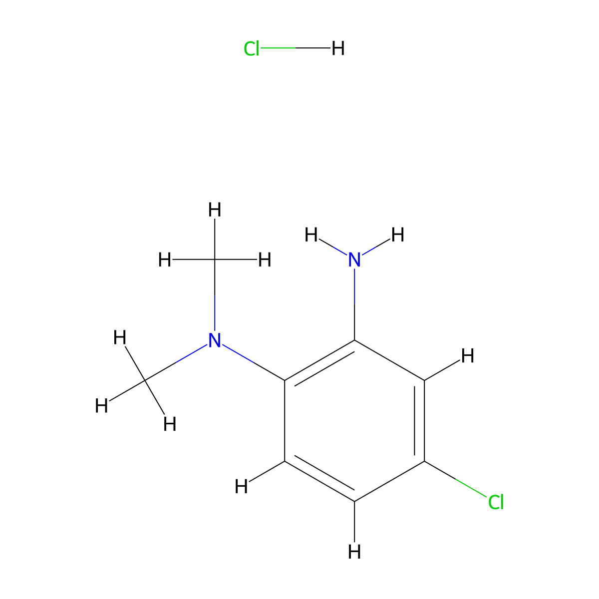 4-Chloro-N1,N1-dimethylbenzene-1,2-diamine hydrochloride molecular structure, CAS 1052538-10-9