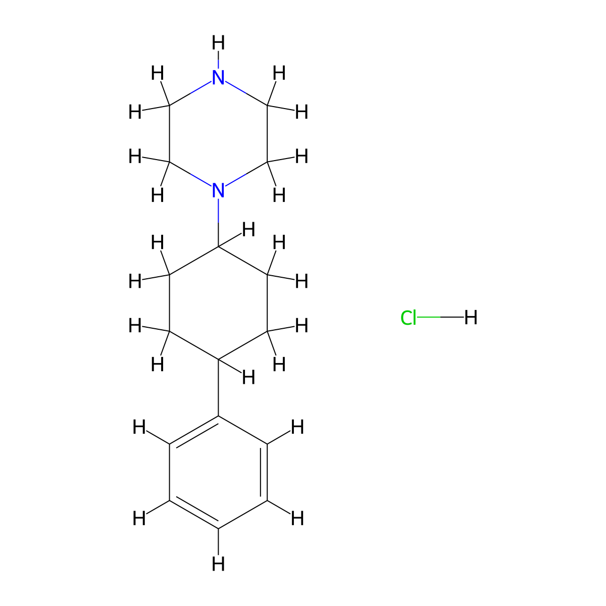 1-(4-Phenyl-cyclohexyl)-piperazine hydrochloride molecular structure, CAS 1052539-25-9