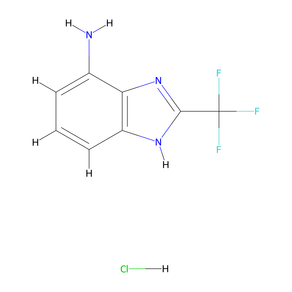 2-(trifluoromethyl)-1{H}-benzimidazol-4-amine molecular structure, CAS 1052539-38-4